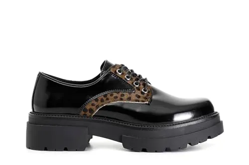 CafèNoir derby donna similpelle nera cavallino
