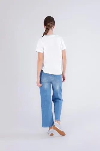 CafèNoir T-Shirt Stampa Fiori Donna off White M lurex