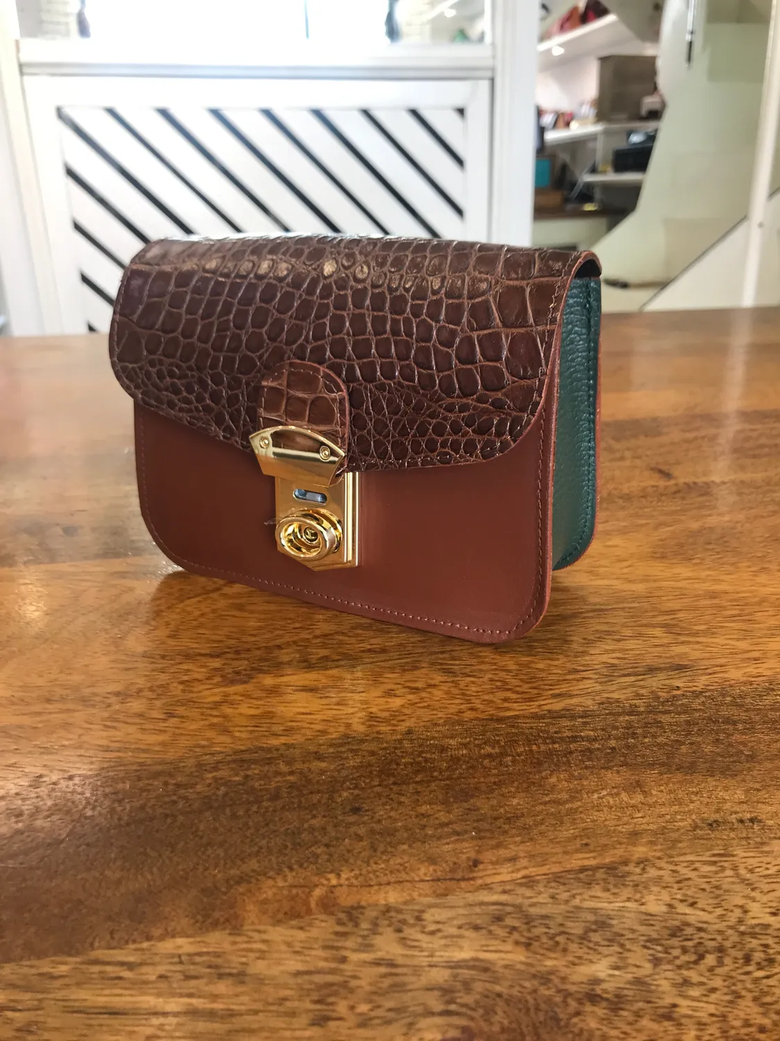 Figus Minipatch miniborsa pelle cuoio con catena