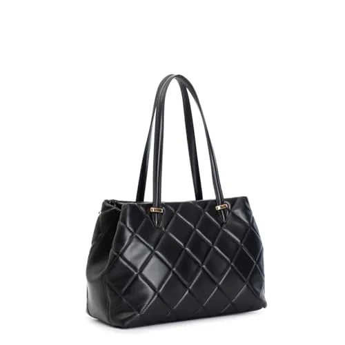 CafèNoir Tote Trapuntata Nera Rombi Rivetti