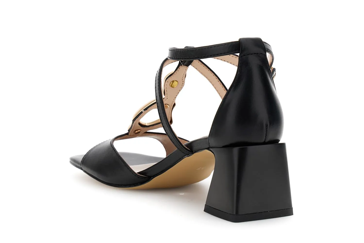CafèNoir Sandali Nappa Nero Tacco 6 cm 38