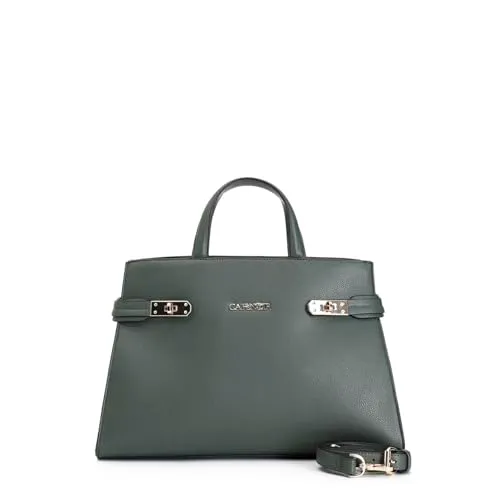 CafèNoir Tote Donna Verde Effetto Bottalato Tracolla