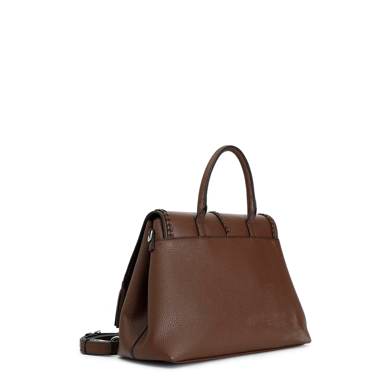 CafèNoir Trecce e Nappe Borsa a Spalla Marrone