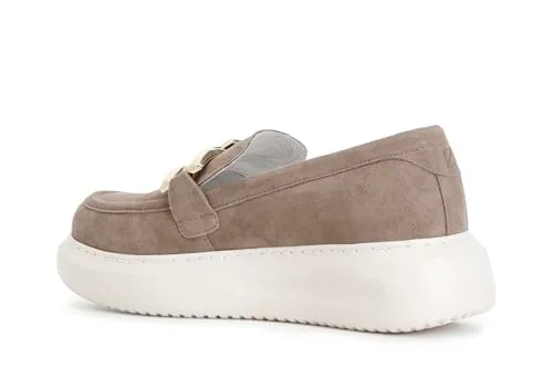 CafèNoir Mocassino Donna in Camoscio Taupe 39 EU Morsetto