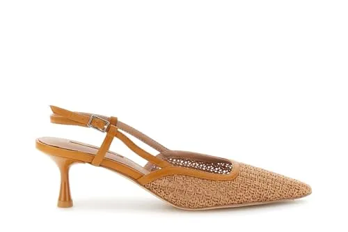 CafèNoir Décolleté Slingback Rafia Tacco 6 cm Donna