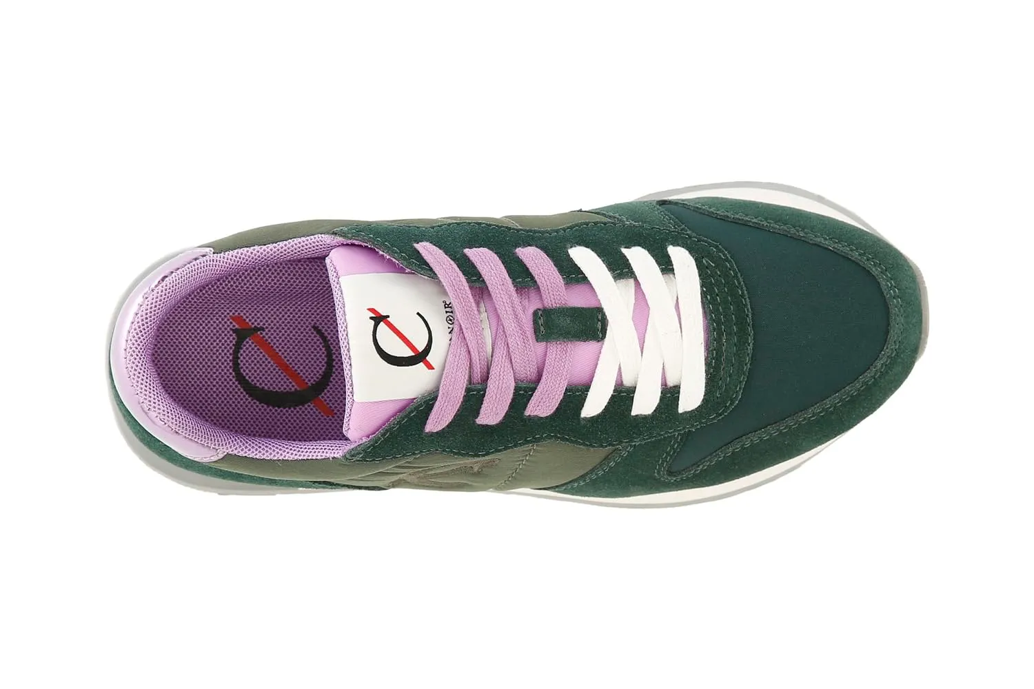 CafèNoir Sneakers Donna Pelle Scamosciata Grigio Lacci