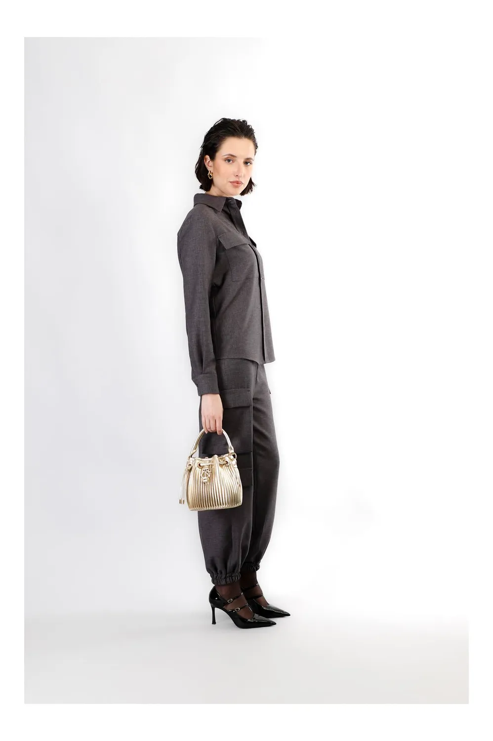 CafèNoir Secchiello Coulisse Plissè bauletto oro