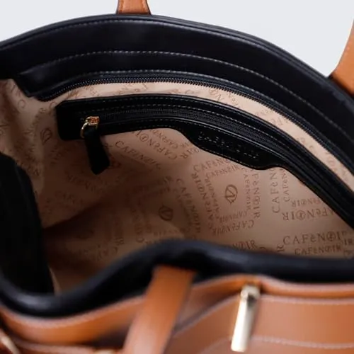CafèNoir Borsa a Mano Effetto Pelle Multicolor con Tracolla