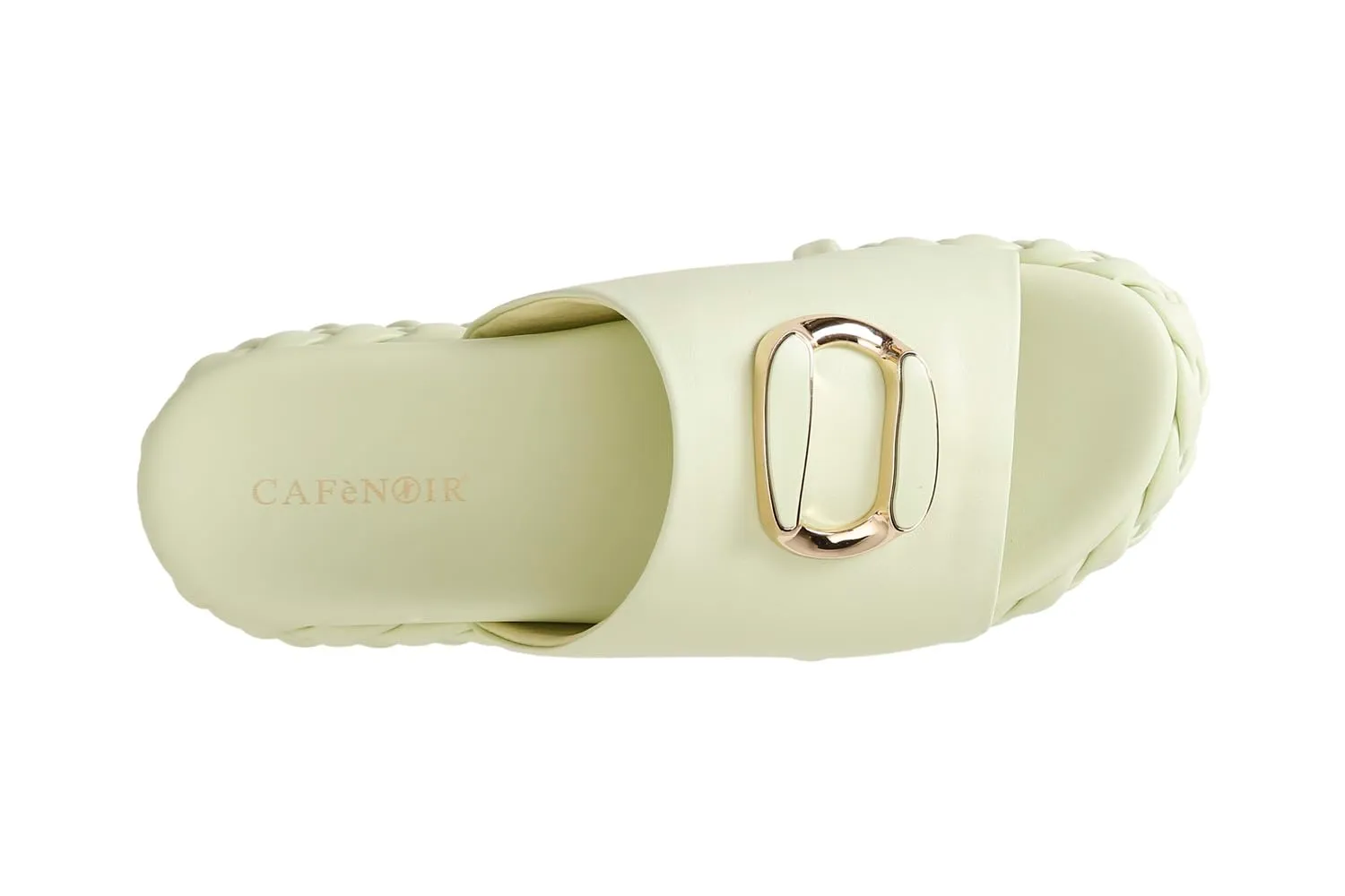 CafèNoir Ciabatta Donna Zeppa Treccia Salvia 39
