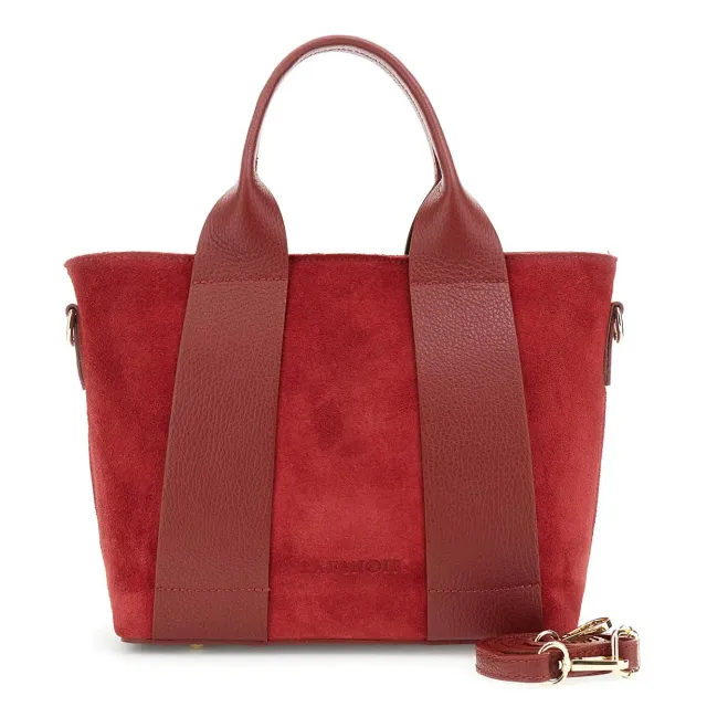 CafèNoir Borsa Camoscio Rosso Pelle Martellata