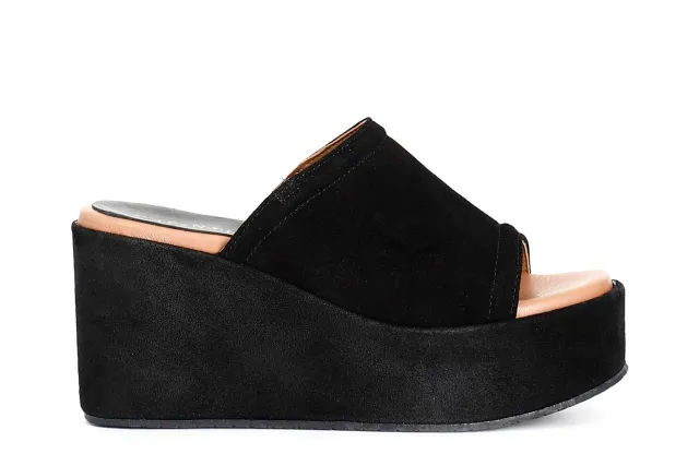 CafèNoir Ciabatta Donna in Pelle Scamosciata Nero 39