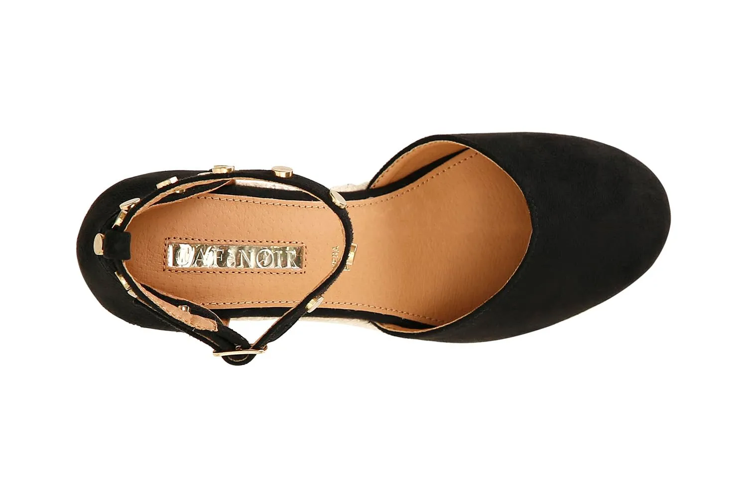 CafèNoir Décolleté Microfibra Borchie Zeppa Corda