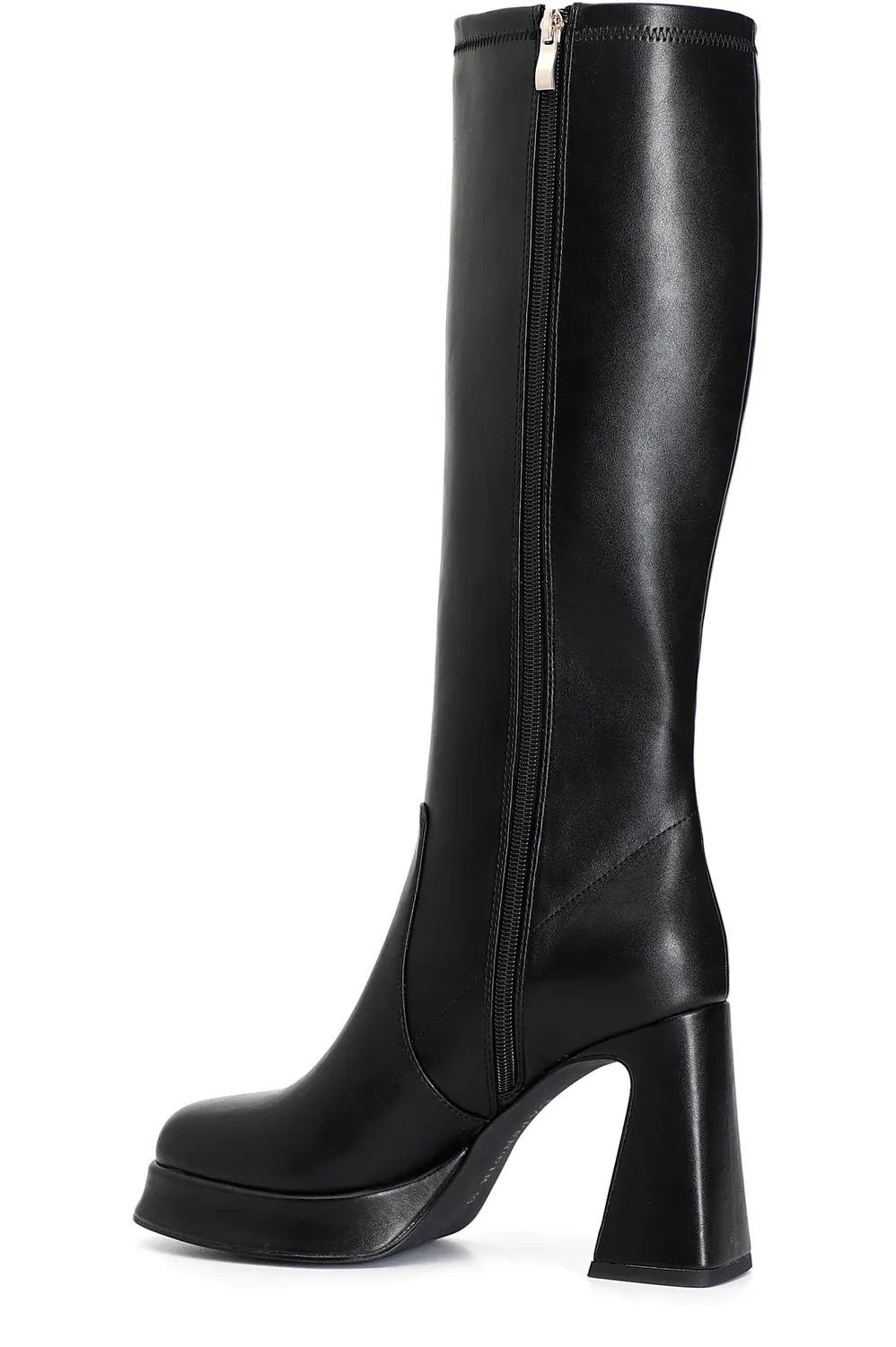 CafèNoir Stivali Donna Similpelle Nero Stretch Tacco 95