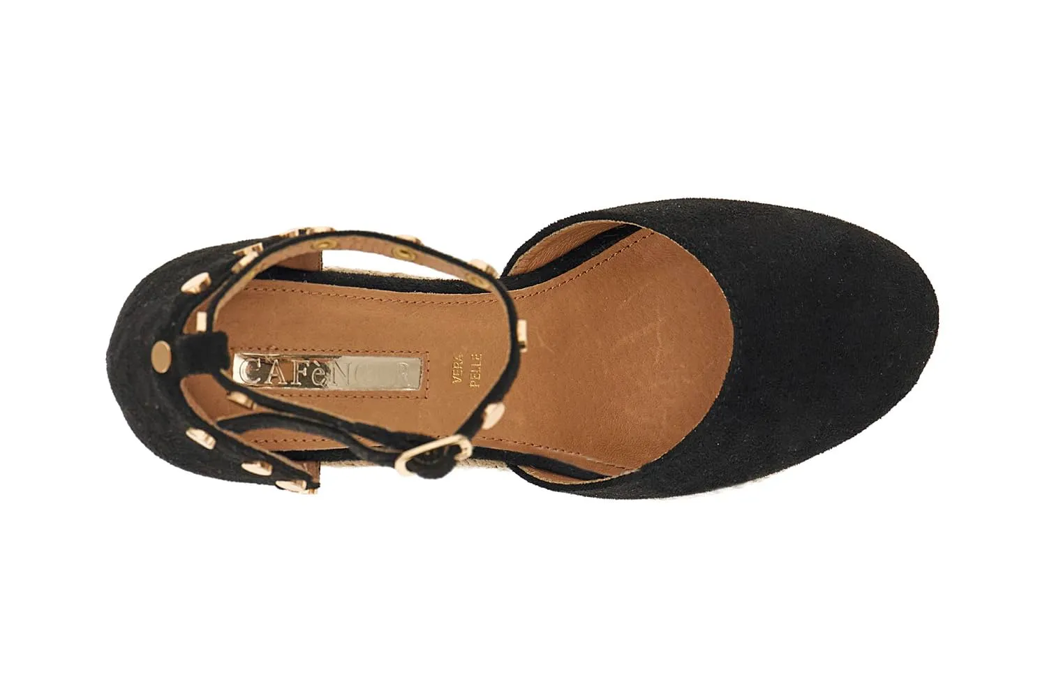 CafèNoir Décolleté Microfibra Donna Nero Borchie