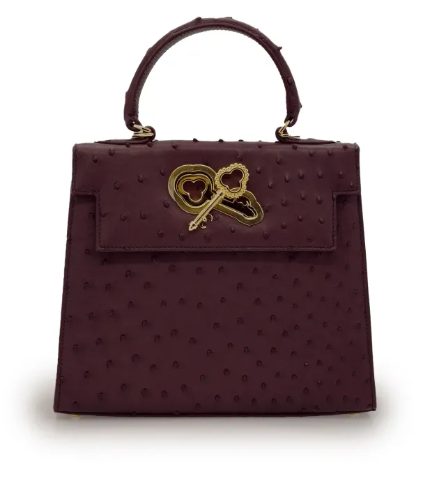 Cardinal Milano Lady Cardinal borsa struzzo bordeaux