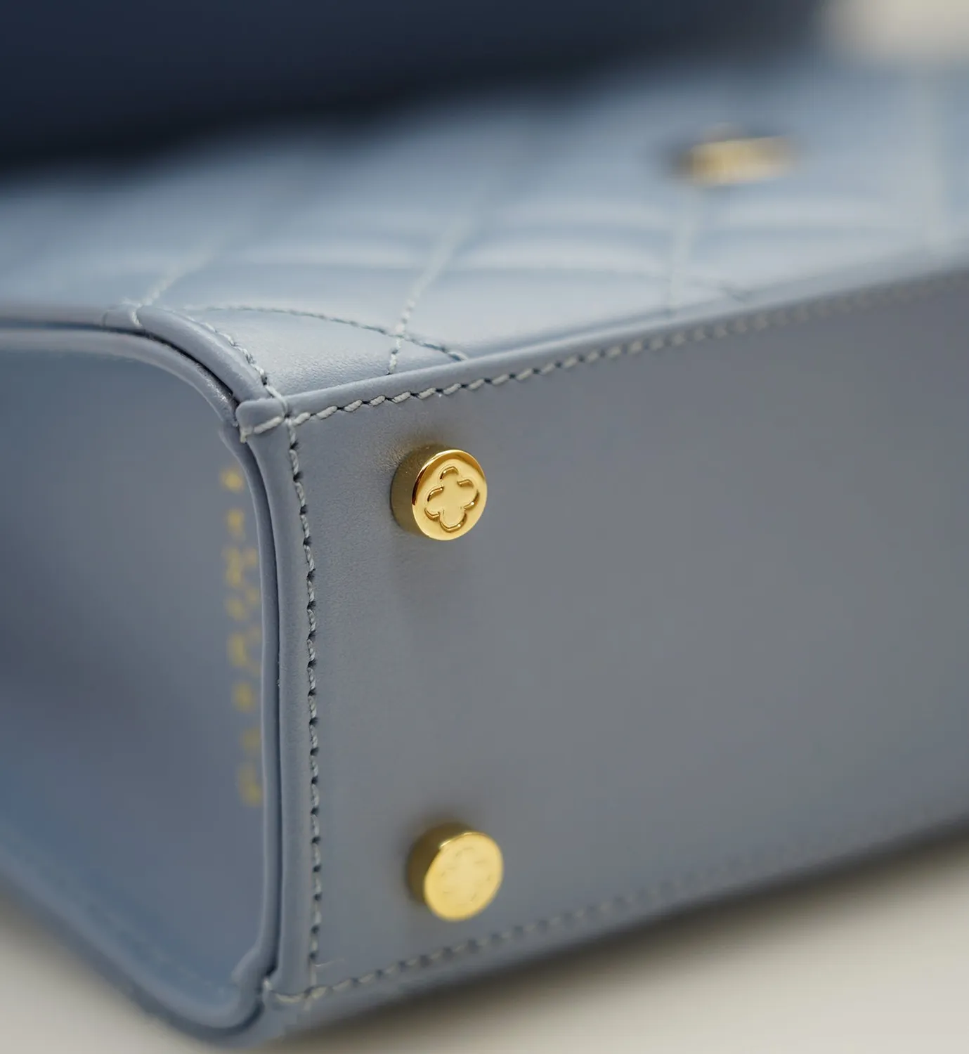 Cardinal Milano Opèra borsa a mano blu vitello trapuntato