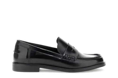 CafèNoir mocassini donna neri spazzolati tacco 2 cm
