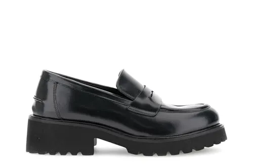 CafèNoir Mocassini Pelle Abrasivata Donna suola chunky