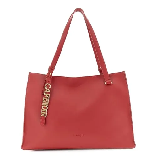 CafèNoir Borsa Morbida Mano Rossa Lettering Metallo