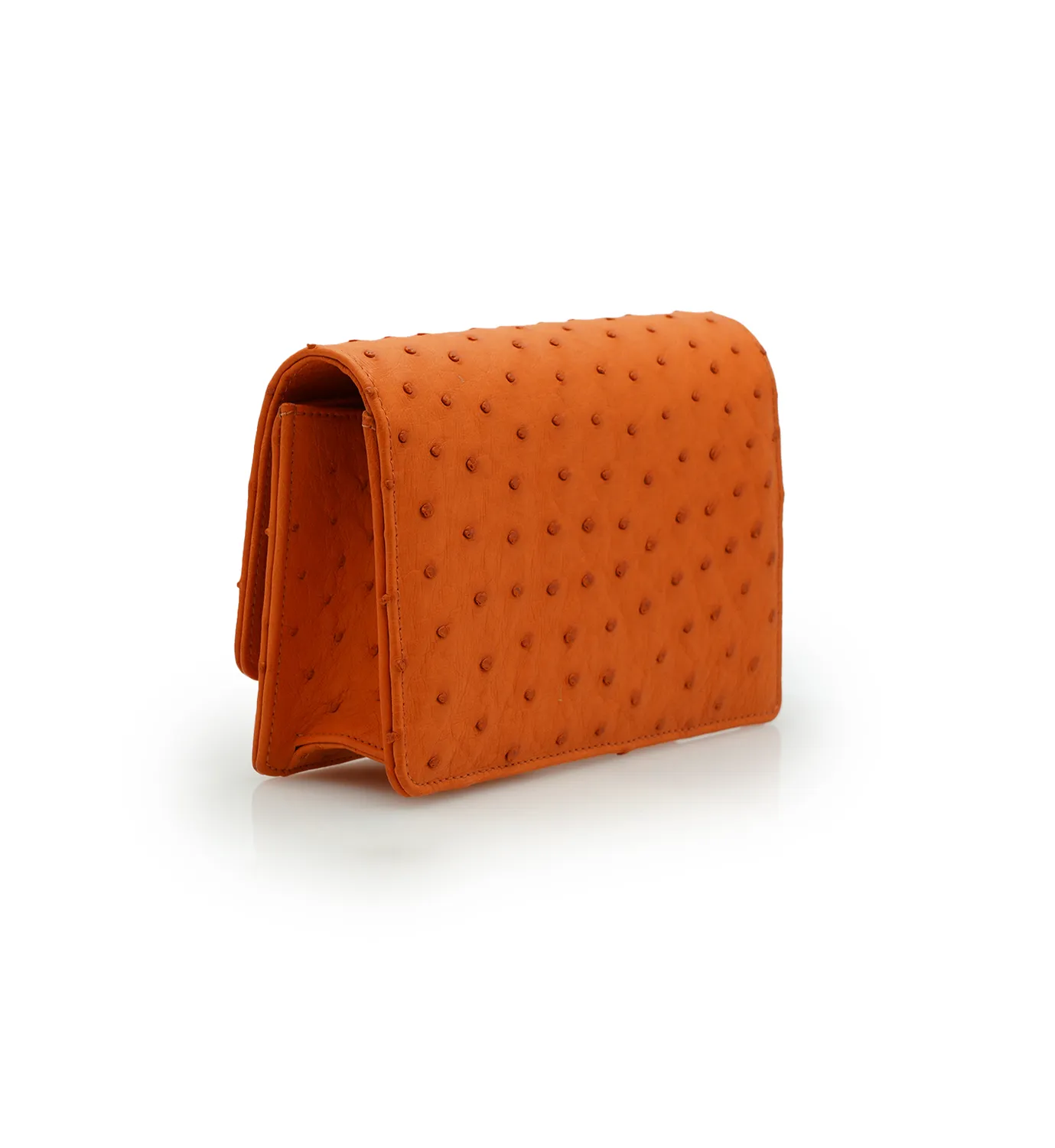 Cardinal Milano Lisa pochette arancio struzzo tracolla
