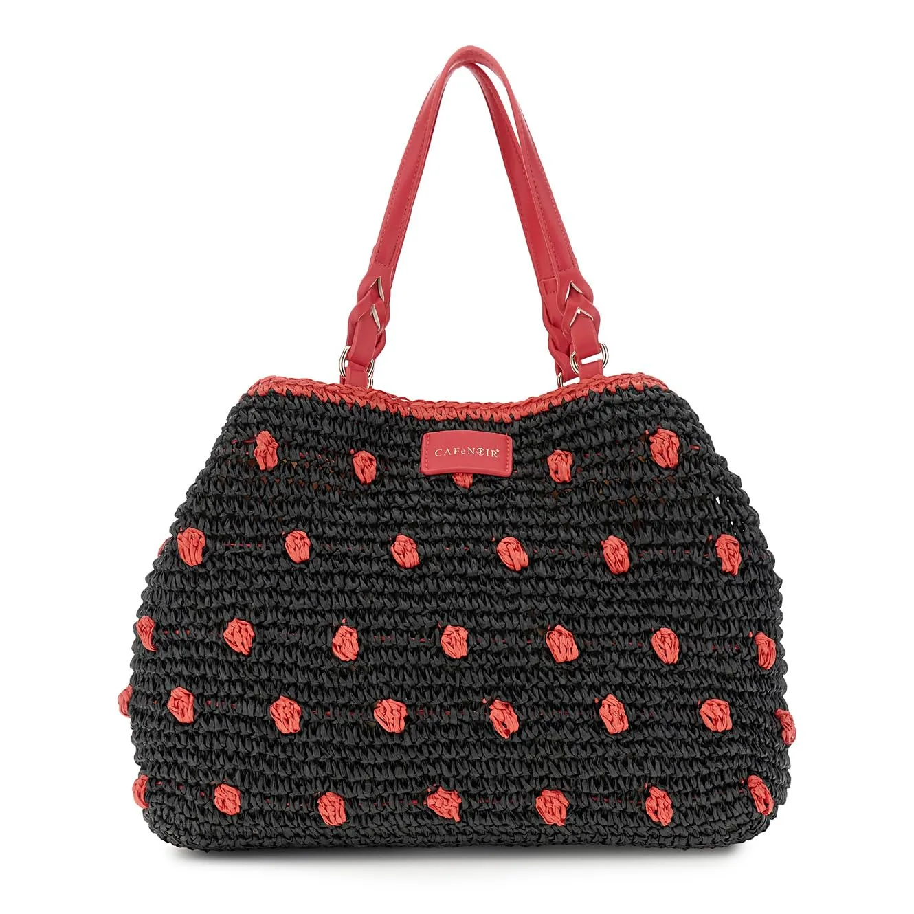 CafèNoir Tote Spalla Crochet Latte Lilla Fatto Mano