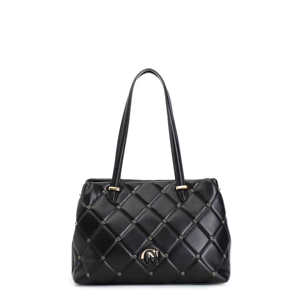 CafèNoir Tote Trapuntata Nera Rombi Rivetti