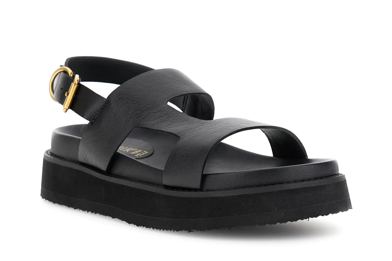 CafèNoir Doppia Fascia Sandali in Pelle Donna Piatti