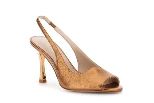 CafèNoir Slingback Pelle Laminata Bronzo 8,5 cm