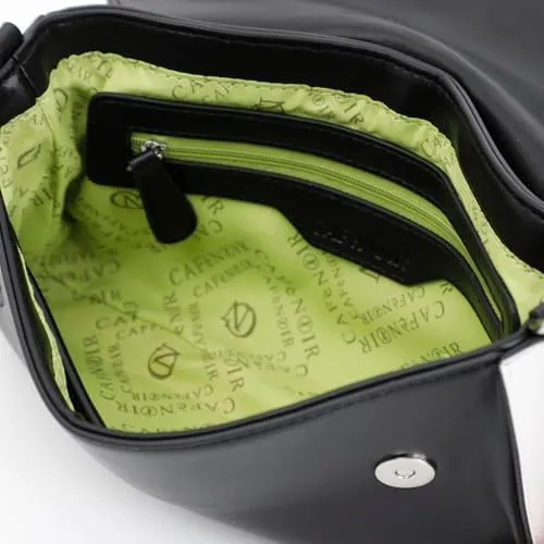 CafèNoir Bicolore Borsa a Mano Nera Pattina