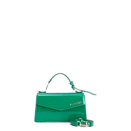 CafèNoir Borsa a Spalla Vernice Verde Minibag Rigida