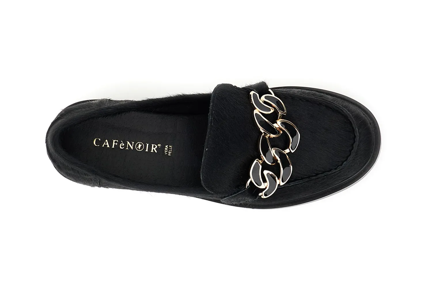 CafèNoir Mocassini Morsetto Pelle Cavallino Nero