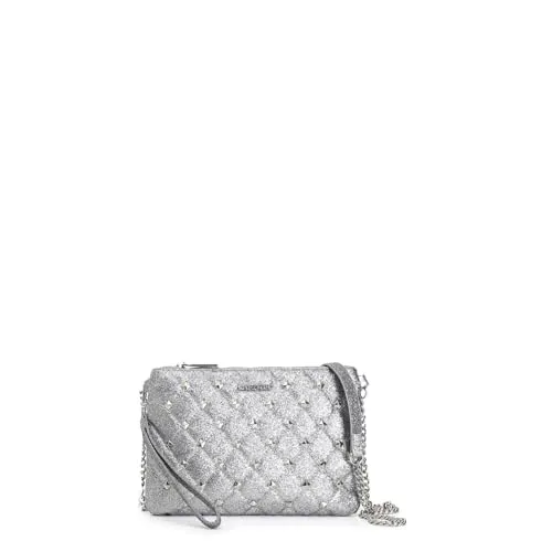 CafèNoir Glitterata Borchie Esagonali pochette argento