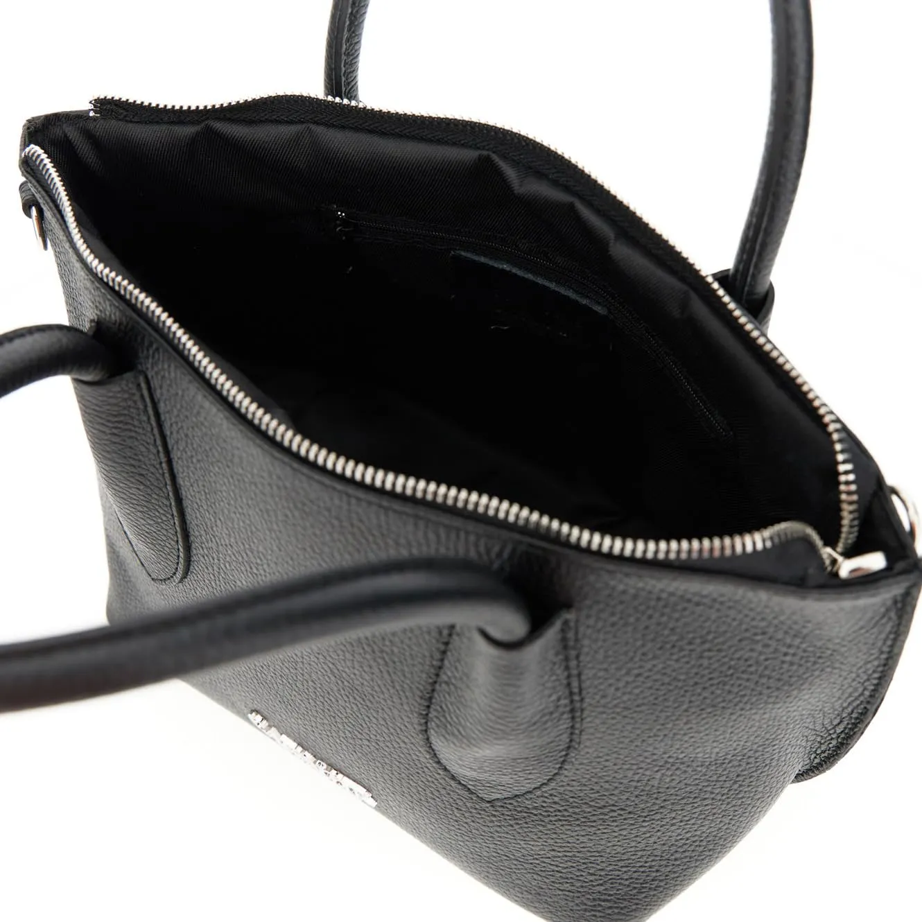 CafèNoir Bauletto Pelle Martellata Doppio Manico Donna