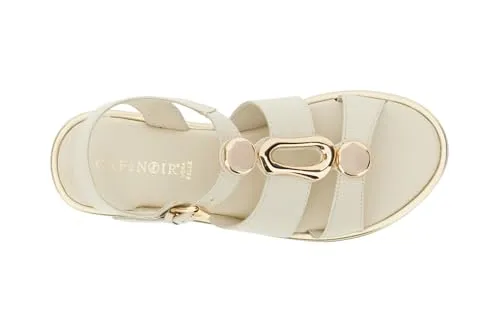 CafèNoir Sandali Donna Pelle Osso 39 con Fibbia
