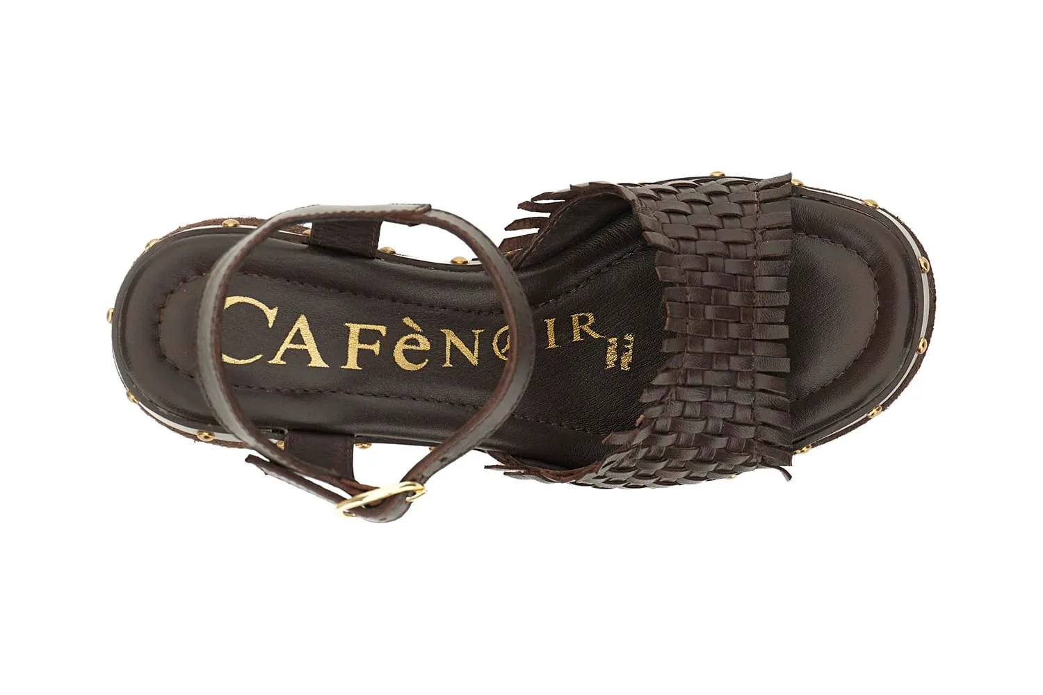 CafèNoir Gilda Sandali con Zeppa in Pelle 38 EU Intreccio
