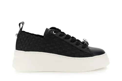 CafèNoir Sneakers Donna Pelle Intrecciata Nere