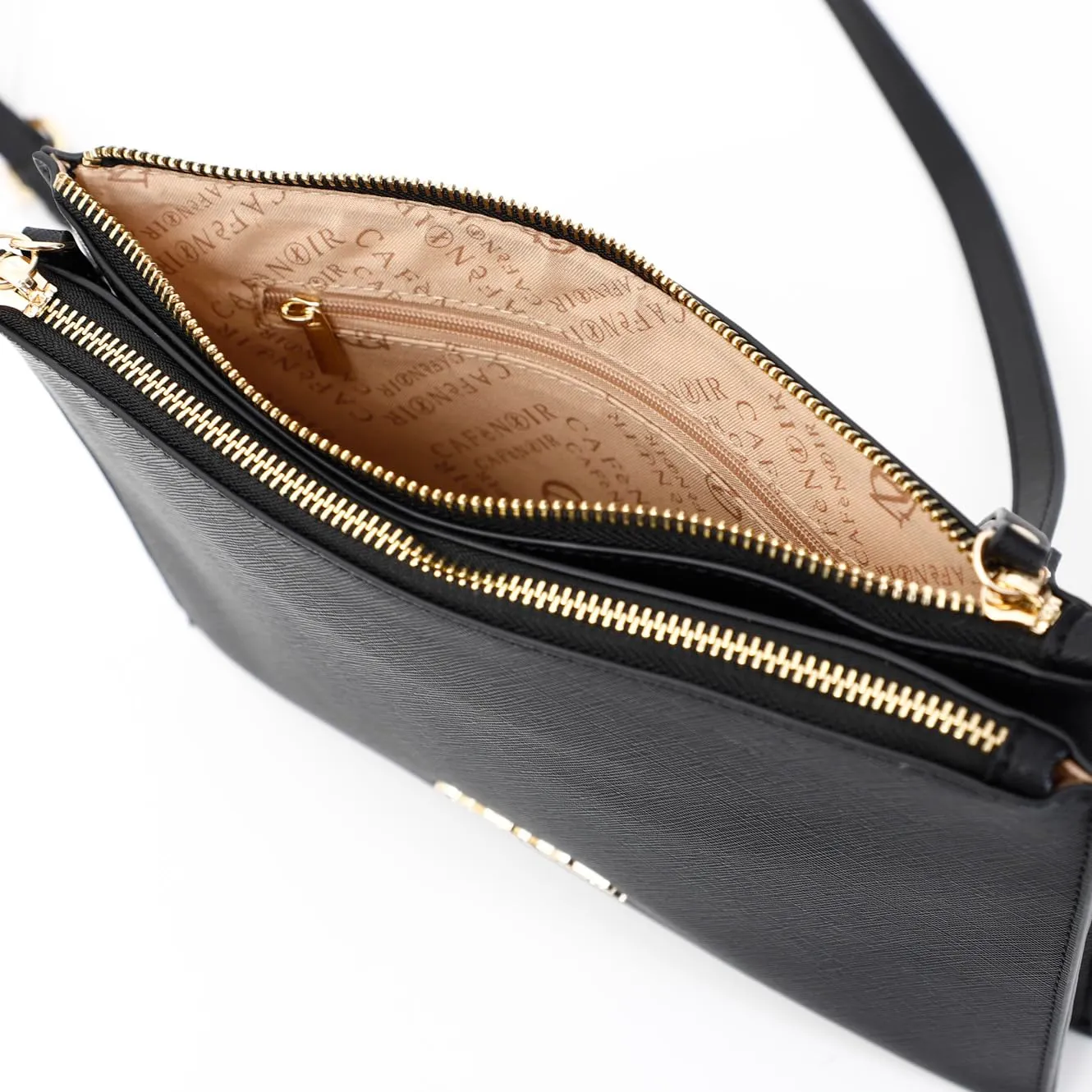 CafèNoir Pochette Donna Saffiano Nero Letterine