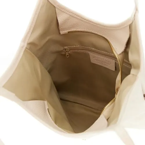 CafèNoir Shopping Piatta Pelle Martellata borsa tracolla donna