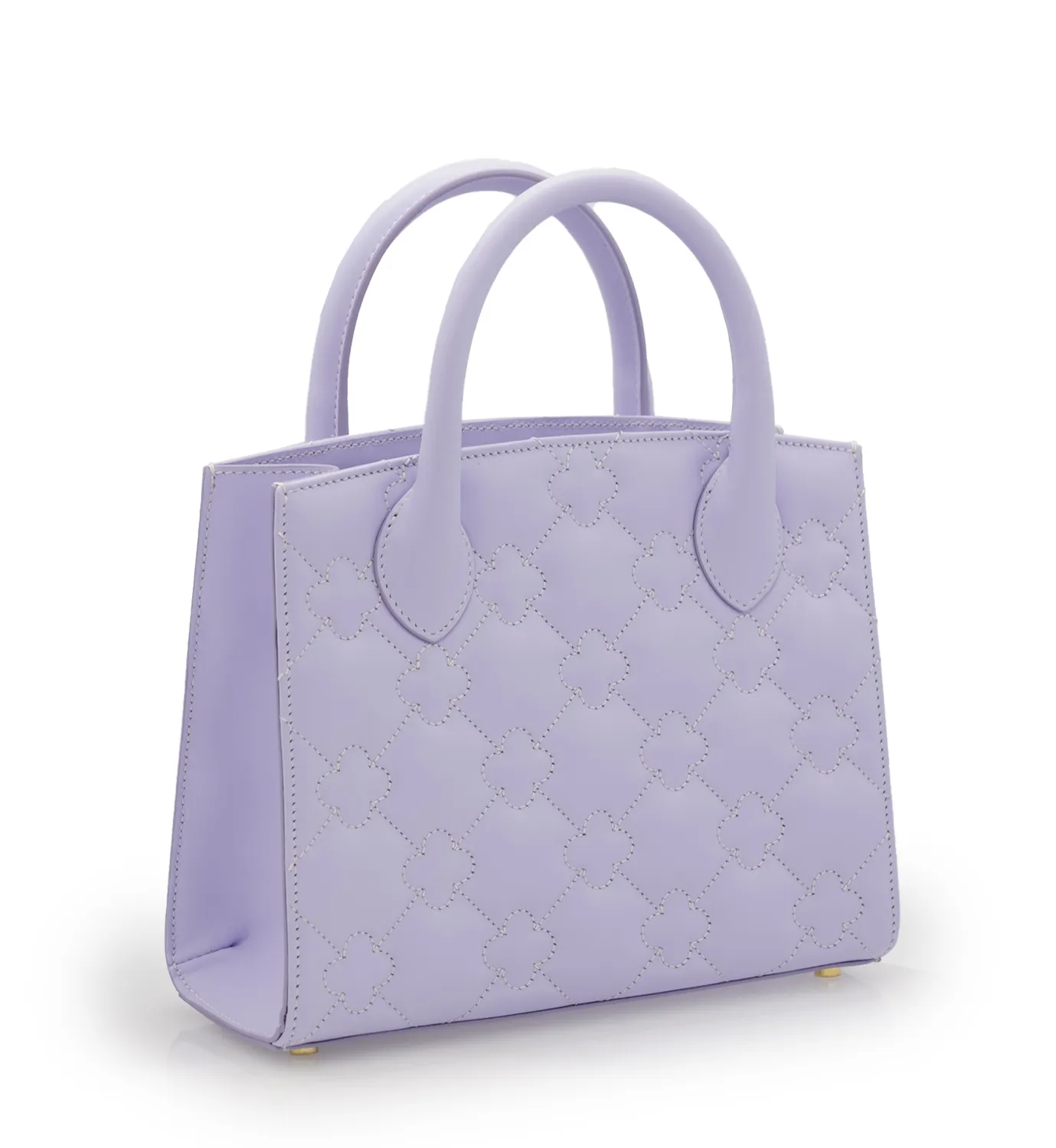 Cardinal Milano Tote Small borsa vitello lilla trapuntato