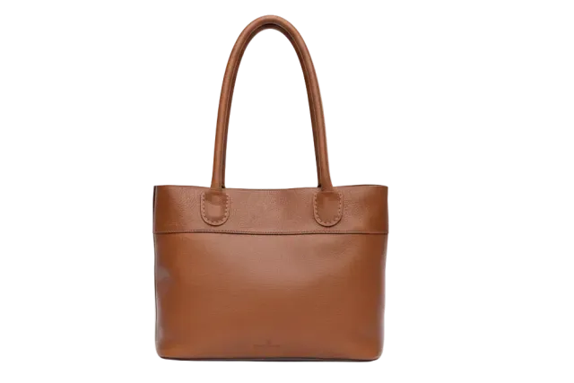 Aigin Milano tote pelle miele divisorio zip 40 cm