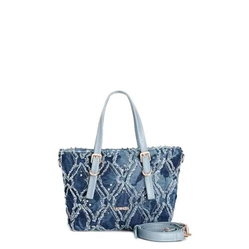CafèNoir Mini Tote Denim Jeans Strass Borchie