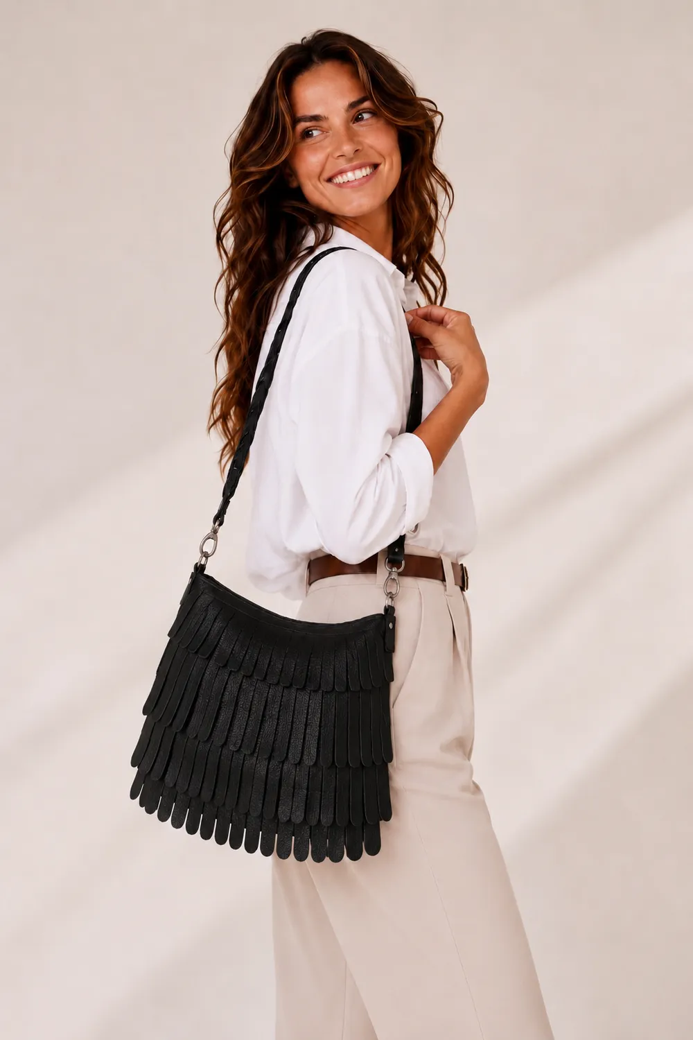 Figus Frange Small borsa tracolla pelle multicolor