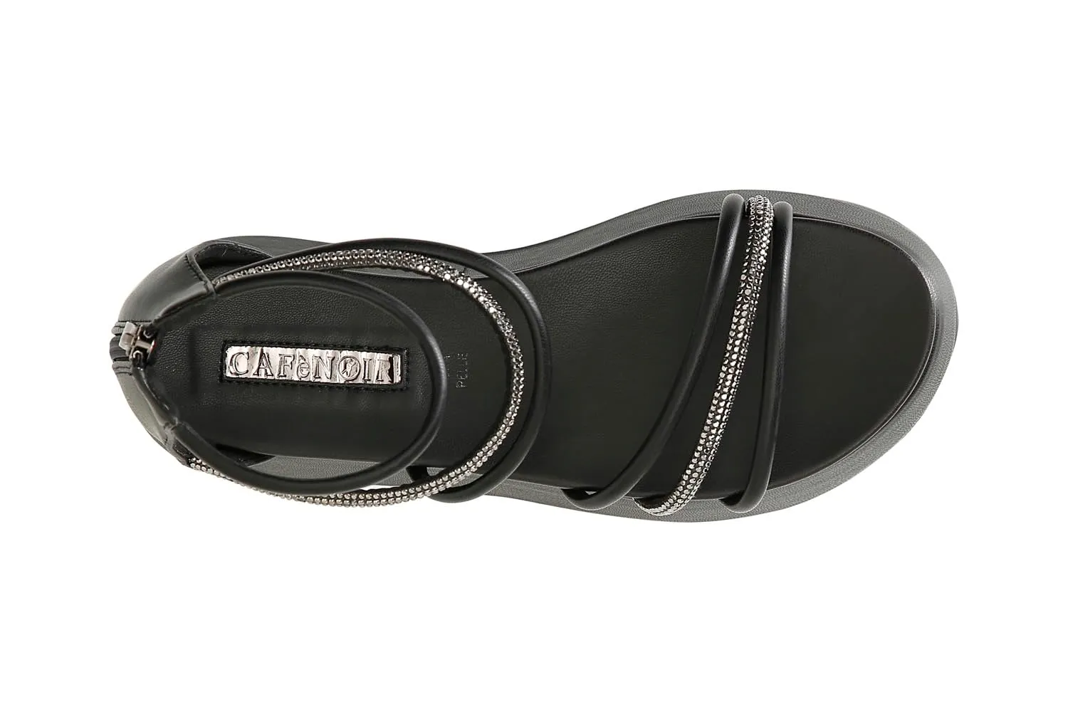 CafèNoir Sandali Asimmetrici Zeppa 3,5 cm Mignons Strass