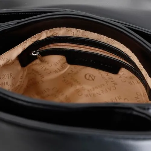 CafèNoir Pattina Lettering Borsa a Spalla Nera