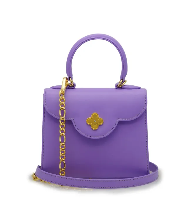 Cardinal Milano First Lady Small borsa pelle malva liscia