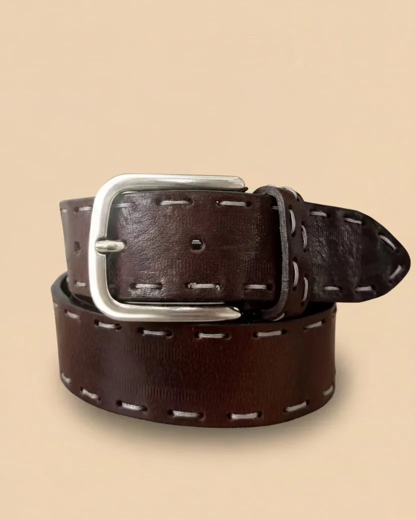Figus cintura uomo classica marrone cuoio 95-110