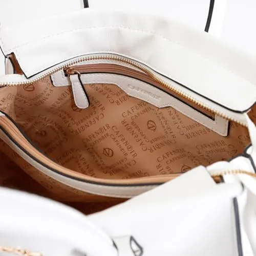 CafèNoir Borsa Fibbiette Rivetti Tracolla Bianca