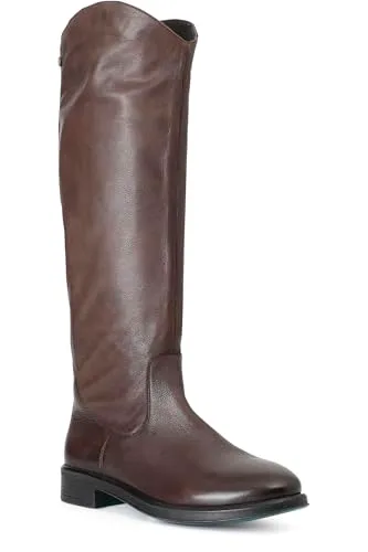 CafèNoir stivale donna pelle marrone con cerniera