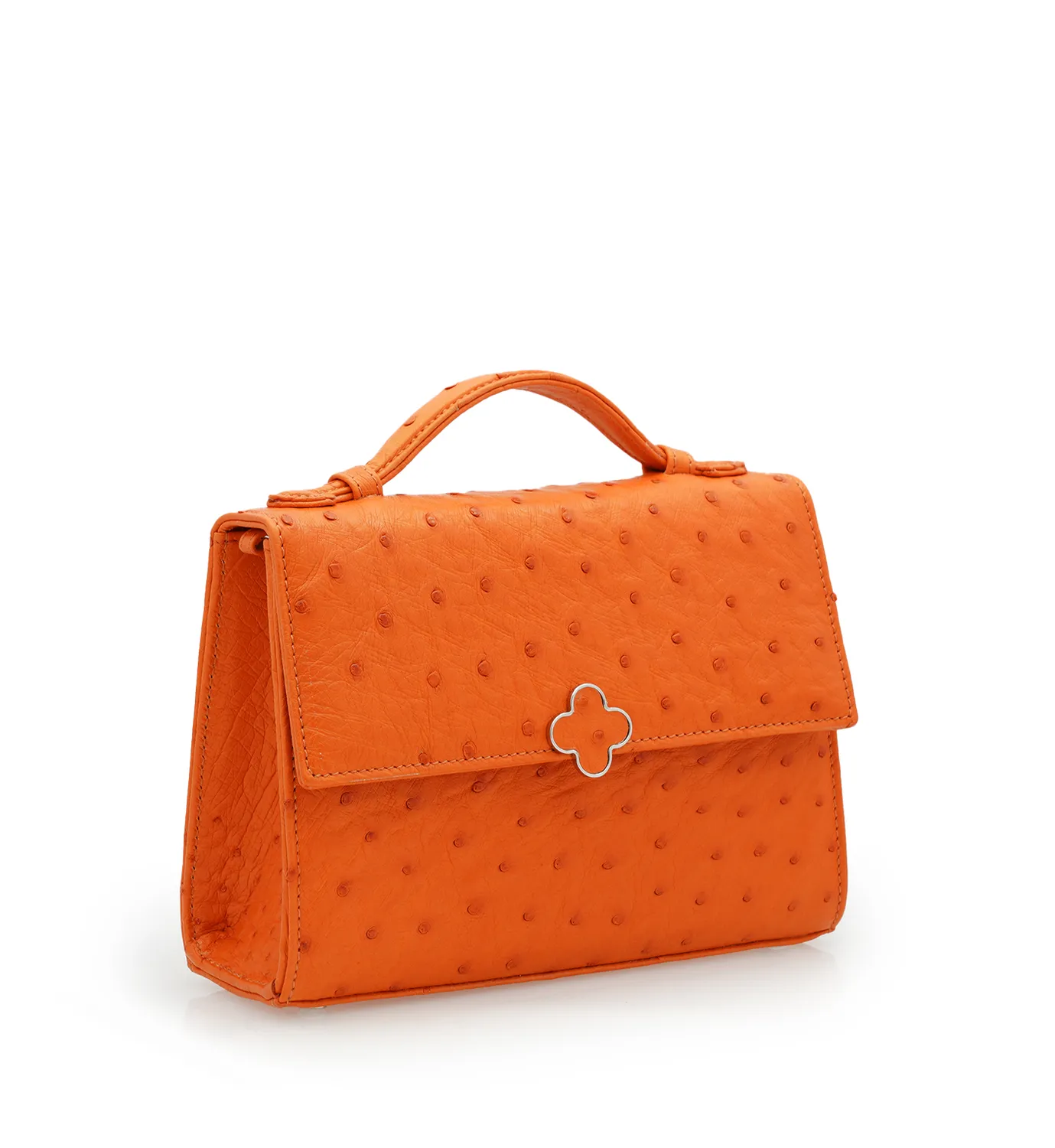 Cardinal Milano Miss Cardinal borsa spalla struzzo arancio