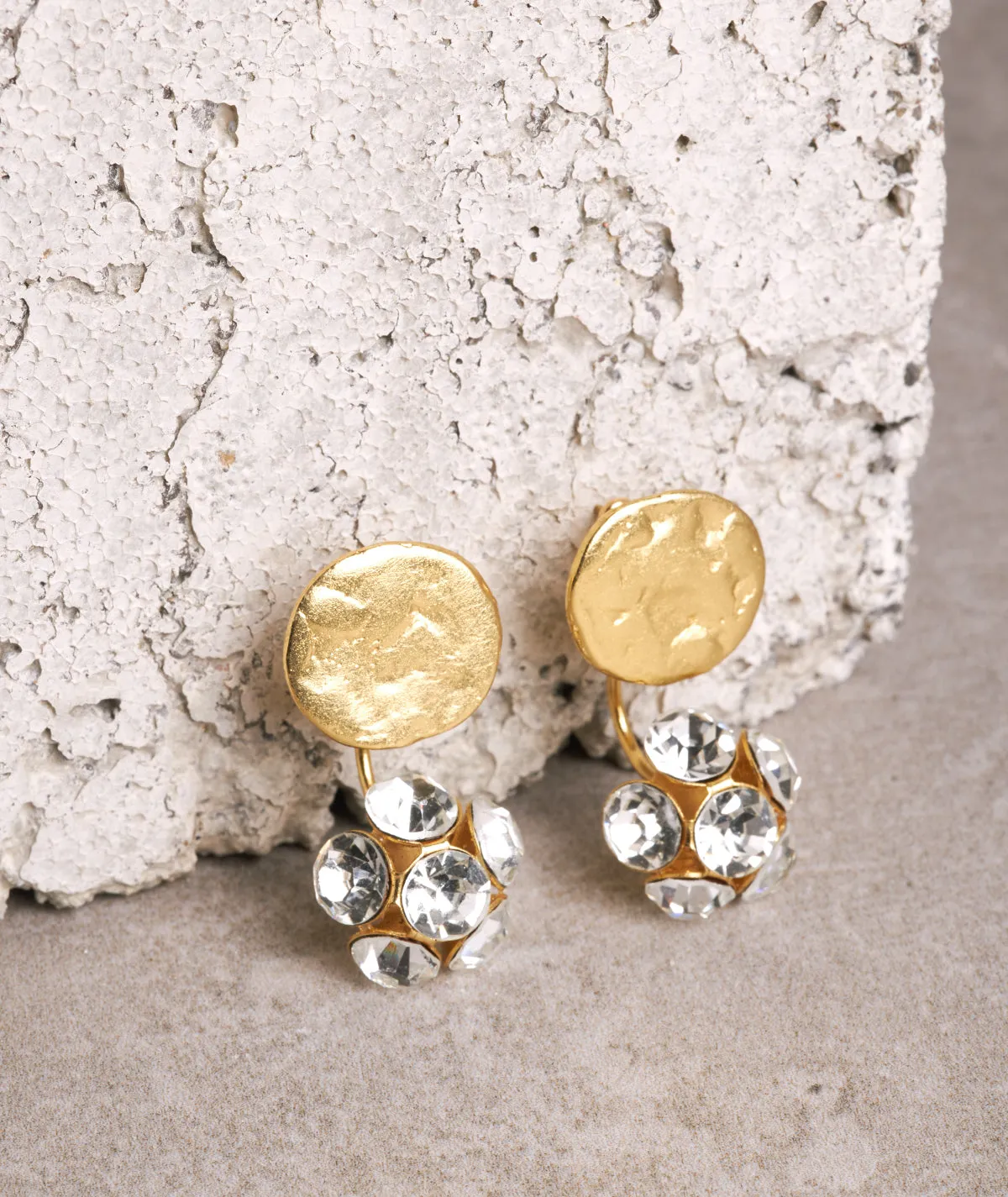 Figus Miami Cristal Flower Gold orecchini cristalli